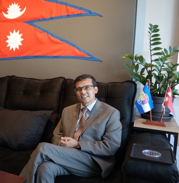Sua Excelência Nirmal Raj Kafle, Embaixador do Nepal no Brasil.